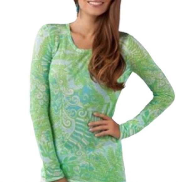 LILLY PULITZER Women’s LUNDEN LEAF LIGHTWEIGHT COTTON SEMI-SHEER SWEATER Medium - Picture 1 of 16